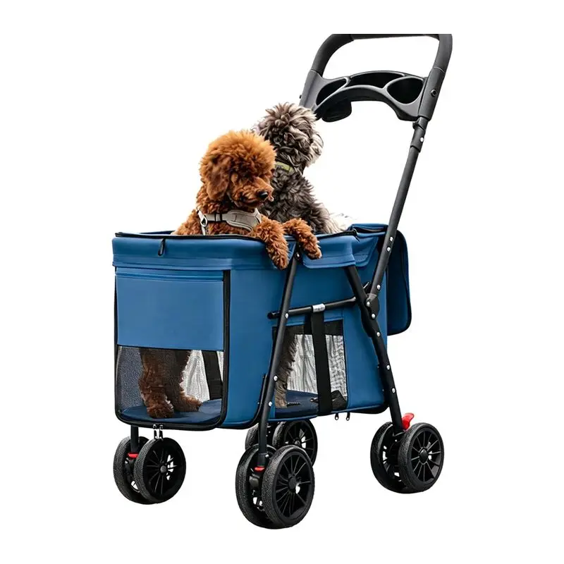Dog Cart Lightweight Folding Pet Out Portable Push-pull Portable Multi-function Cat Cart