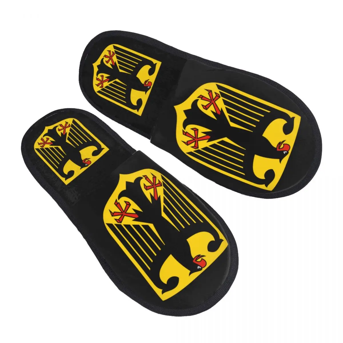 Custom Coat Of Arms Of Germany Memory Foam Slippers Women Comfy Warm German Flag Eagle House Slippers