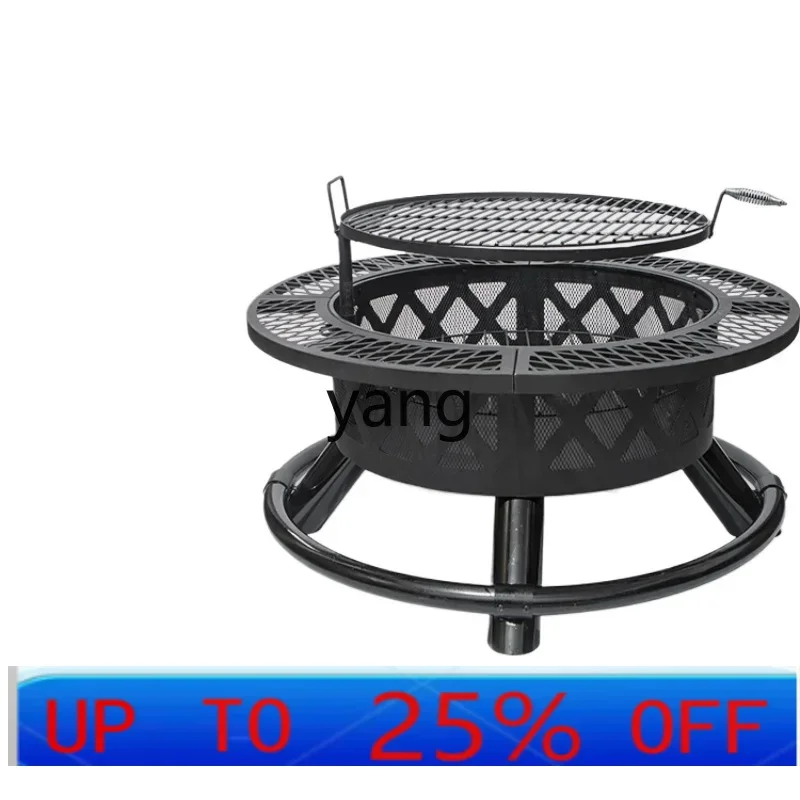 

LTT Outdoor Firewood Heating Stove Household BBQ Garden Campfire Stove Grill Table Wai Stove Tea Making Set