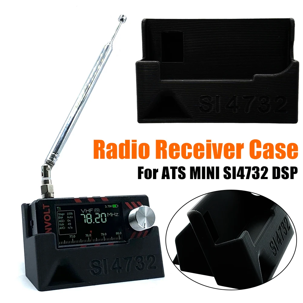 3d Printing Radio Rack For ATS MINI SI4732 DSP Radio Receiver Case with Built-In Sound Guide Groove Shockproof Radio Storage Box