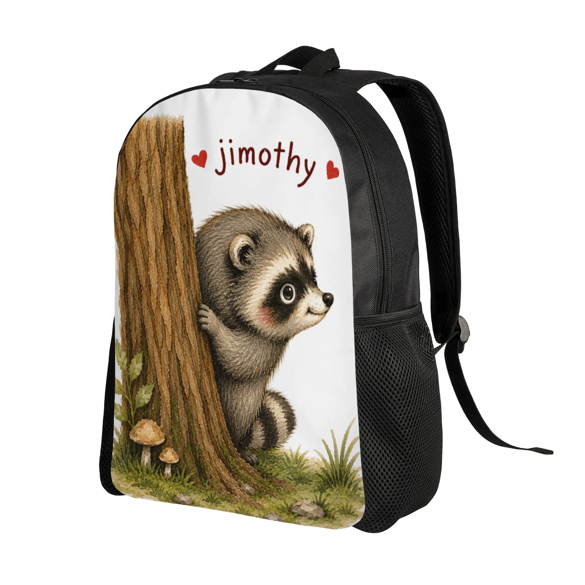 Jimothy The Raccoon Viral Cute Raccoon Meme Team Jimothy Backpack  University Backpacks Boy Colorful Big High School Bags