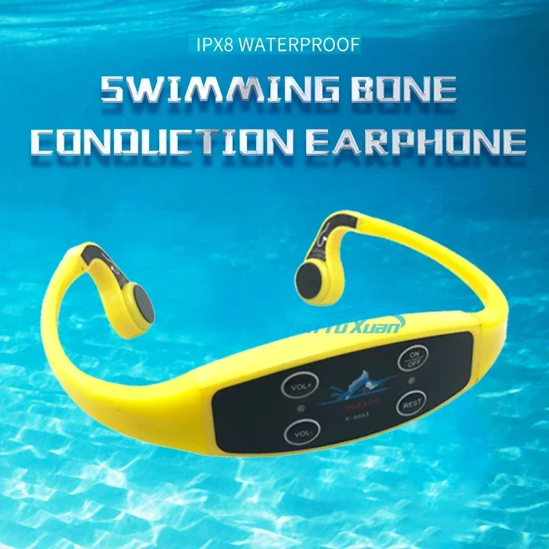 Best Bone Conduction Swimming Headphones Wireless Underwater Headsets with FM Radio Designed for  Training