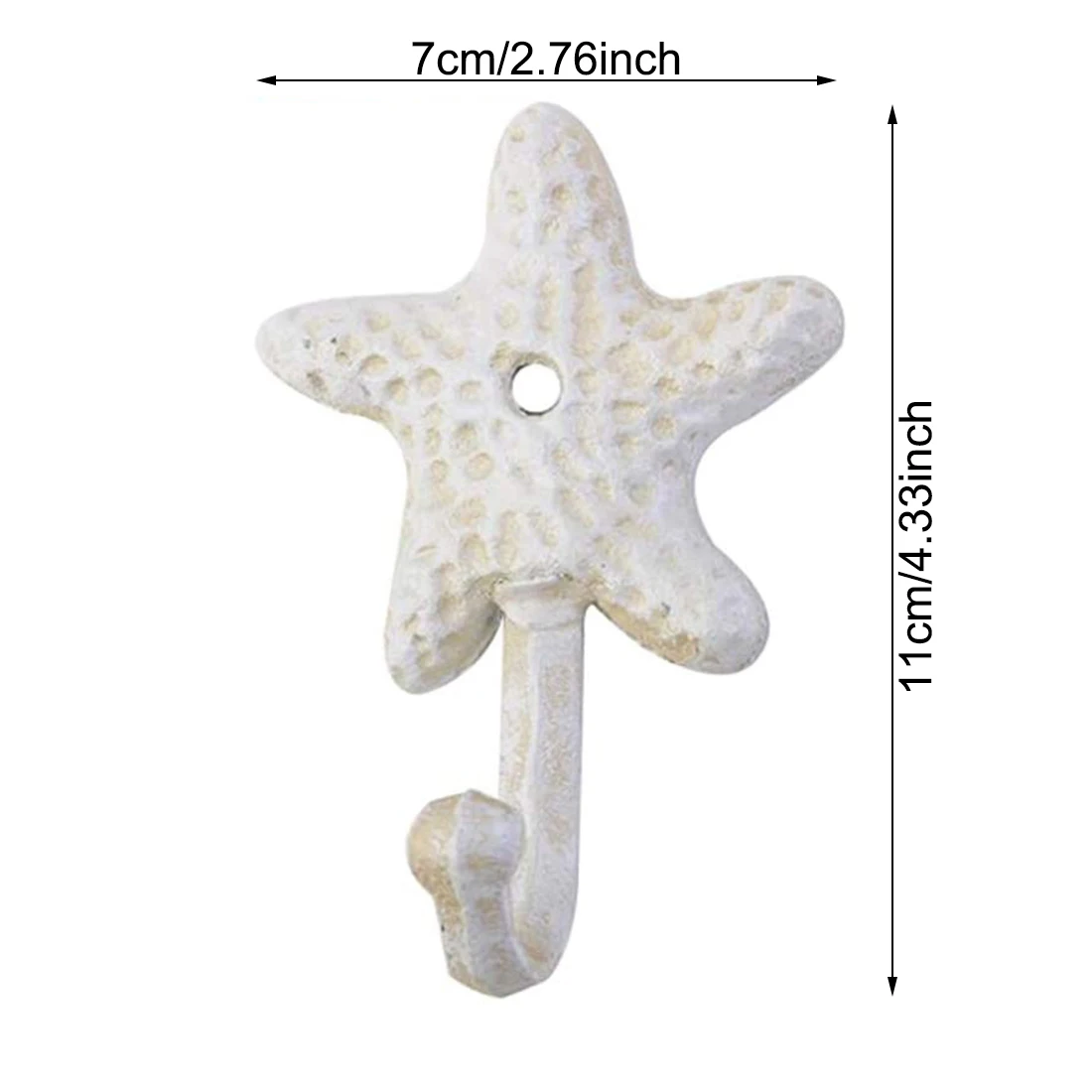 Чугунные декоративные настенные крючки в виде морской звезды, пальто, фартуки, шапки, крючки для полотенец, пляжная тема океана, шикарные металлические крючки HY