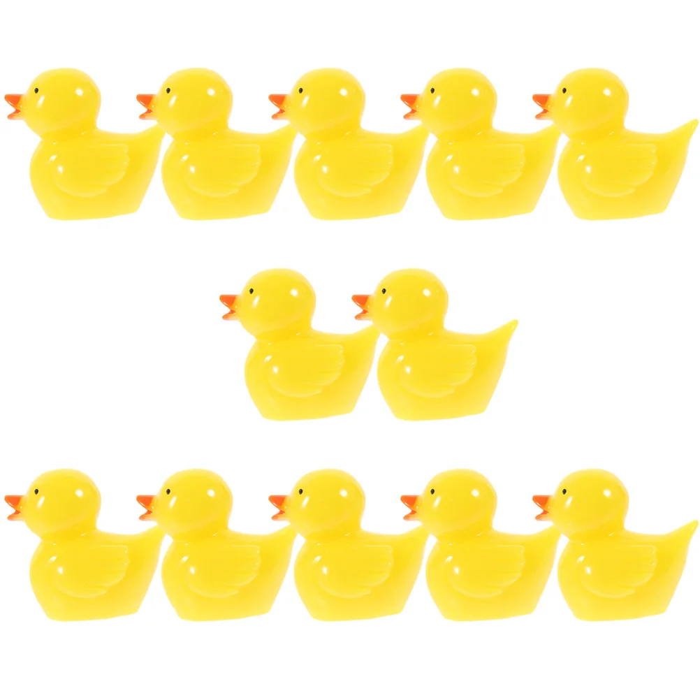 

12pcs Mini Resin Figurines Tiny Duck Statue Small Ducks Small Animals Micro L Decor Tabletop Succulents Gifts