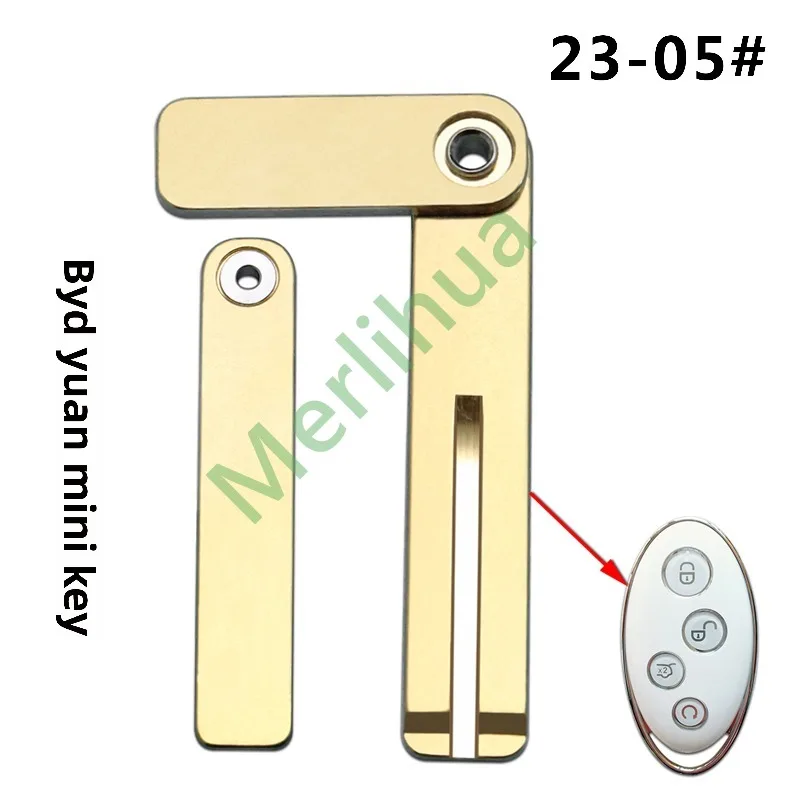 FOR BYD Yuan Smart Card Emergency Insert Uncut Key Blade, Spare Mechanical Replacement Small Key Blank For Remote Fob