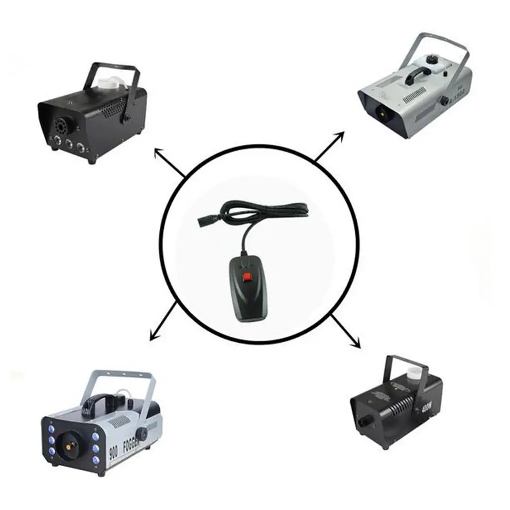 Remote Stage Light Black Plastic Wired Controller 2.5m for Fog Machine Smoke Generator Party Use