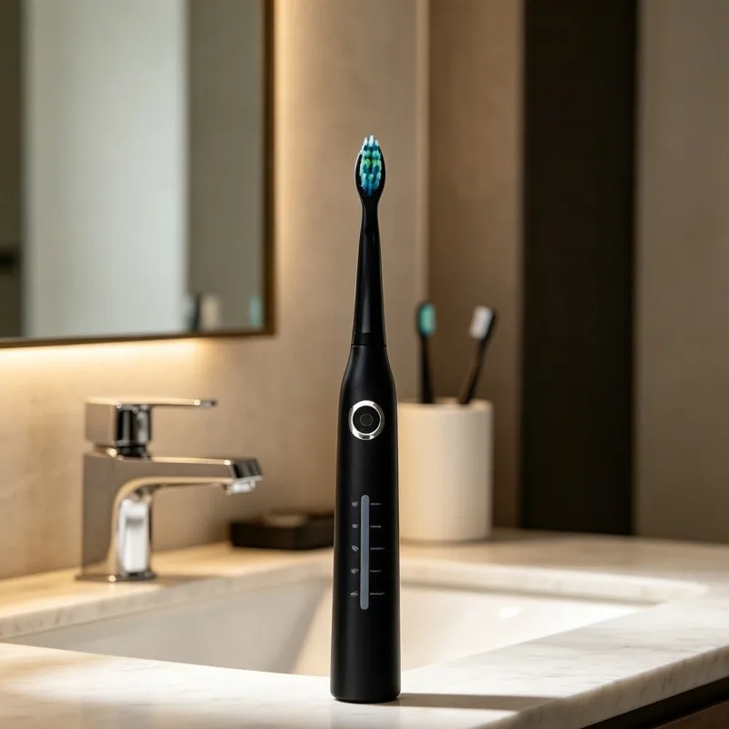 TB2407 Sonic Electric Toothbrush 5 Modes IPX7 Waterproof Rechargeable Power Toothbrush with 8 Replacement Brush Heads For Adult