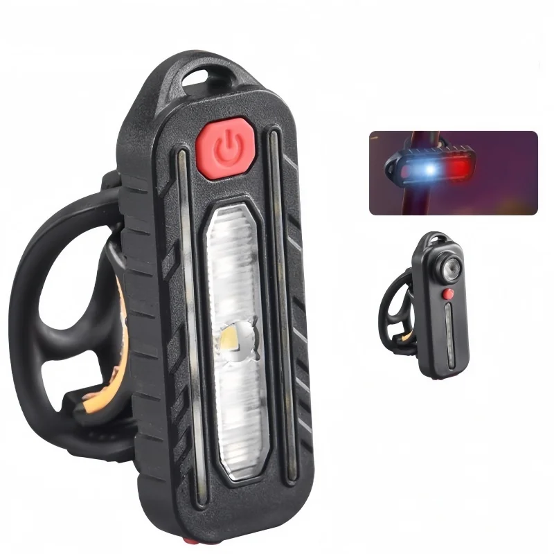 Universal LED Red Blue Caution Police Bike Light And Clip USB Rechargeable Shoulder Flashing Warning Safety Bike Bicycle Light