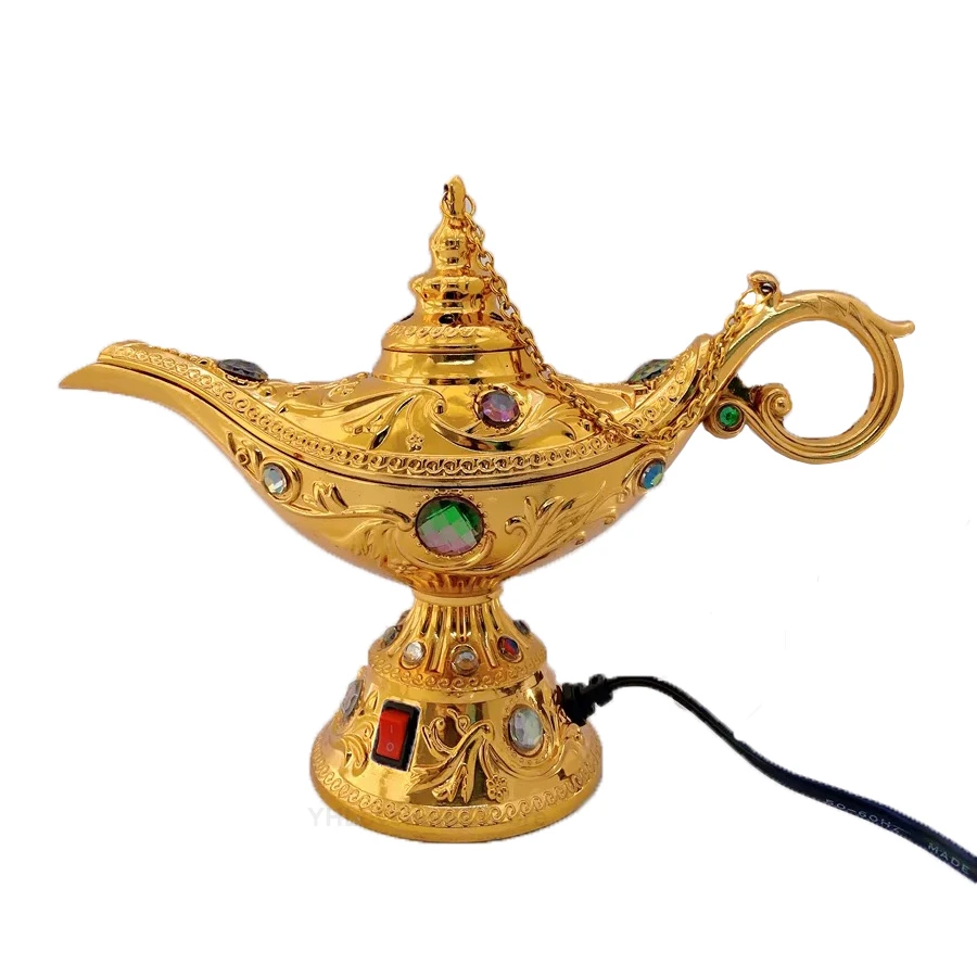 220V Electric Incense Burners Metal  Arabian Sandalwood Bakhoor Censer Middle East Plug-in  Incensory Stove for Home Ornaments