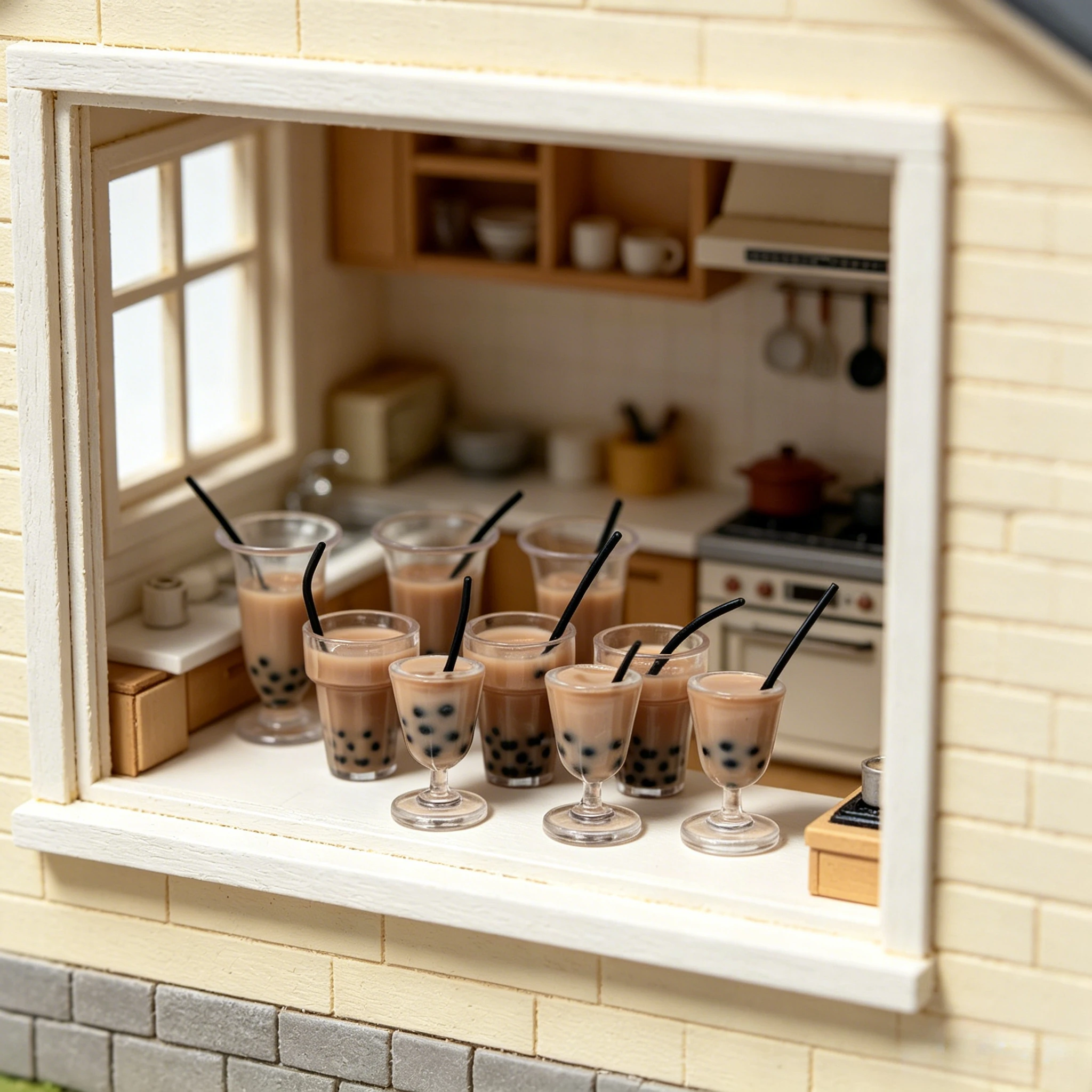 2Pcs Resin Dollhouse Miniature Milk Tea Drinks Model Mini Simulation Drink Cup Doll House Decor Ornaments Children Kids Gifts