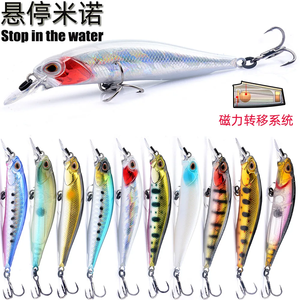 Japan's New Minnow Hovering lure Sub-bait Pumping Stop Small Minnow 9cm/8.4G Tilting Bionic Bait Magnetic Transfer