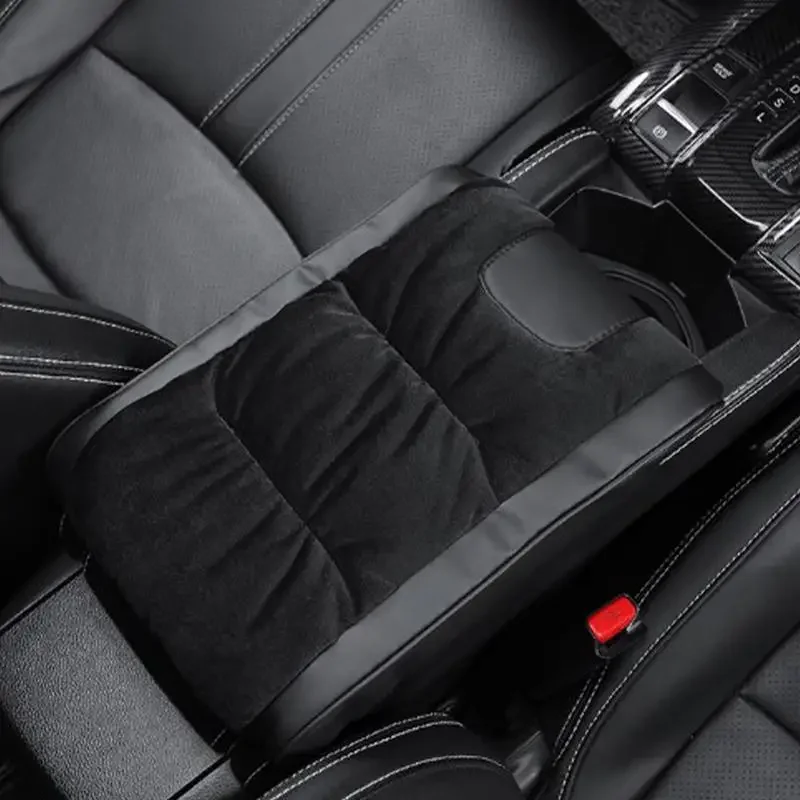 Car Armrest Box Heightening Cushion Car Supplies Armrest Console Cushion Flannel Auto Center Console Arm Rest Booster Pad Cover