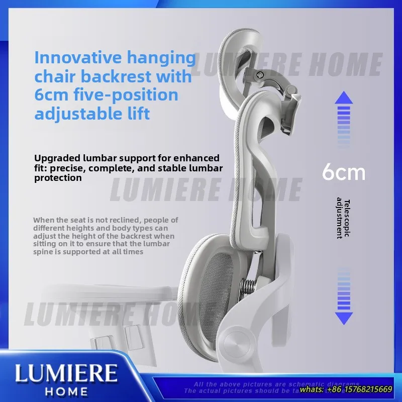 Adjustable Ergonomic Office Chair with Lumbar Support Height Adjustable Computer Chair for Home Work and Gaming Use Comfortable