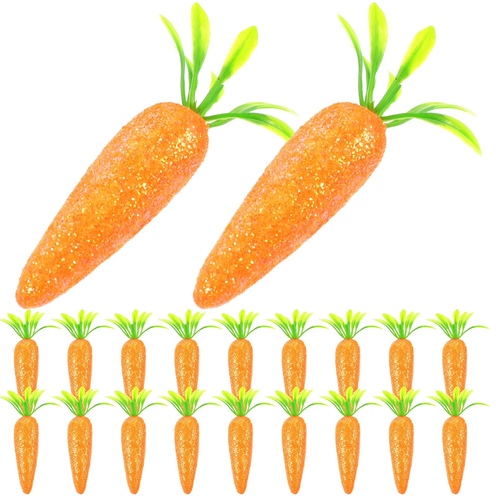 

20 Pcs Decoration Artificial Vegetables Orange Carrots Decors Home Party Easter Carrots Fake Props Plastic Craft