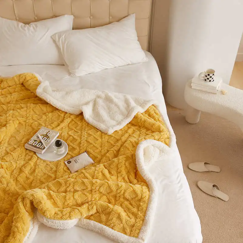 Knee Pad Small Blanket Nap Time Air Conditioned Room Foot Cover Office Leg Warmer Cloud Blanket Ins Style Plant Floral Pattern