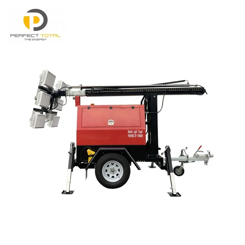 Torre de luz móvel do gerador LED 2400W para construção de mineração