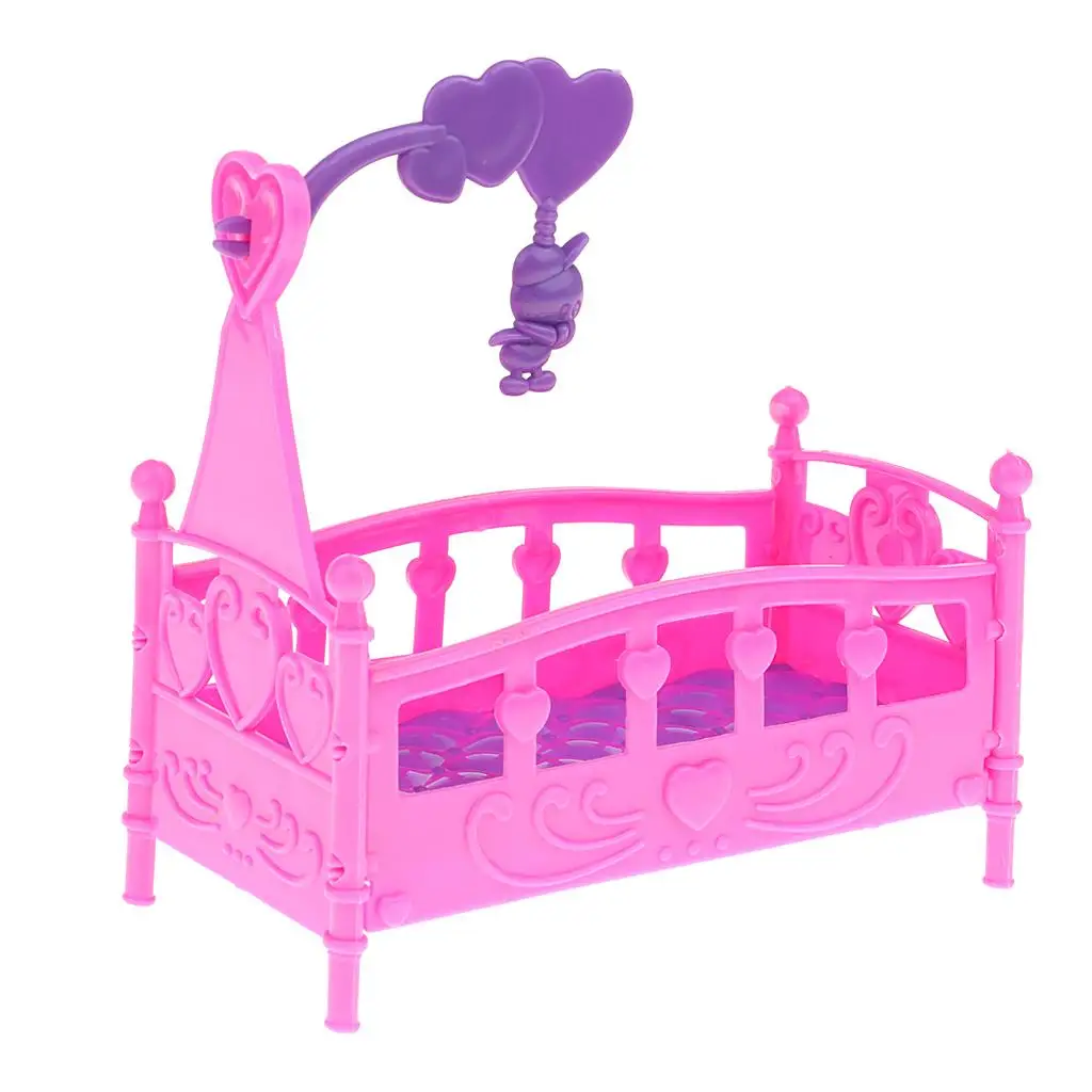 Mini Detachable Baby Bed Crib Cradle Model for Kelly Dolls House Accessories