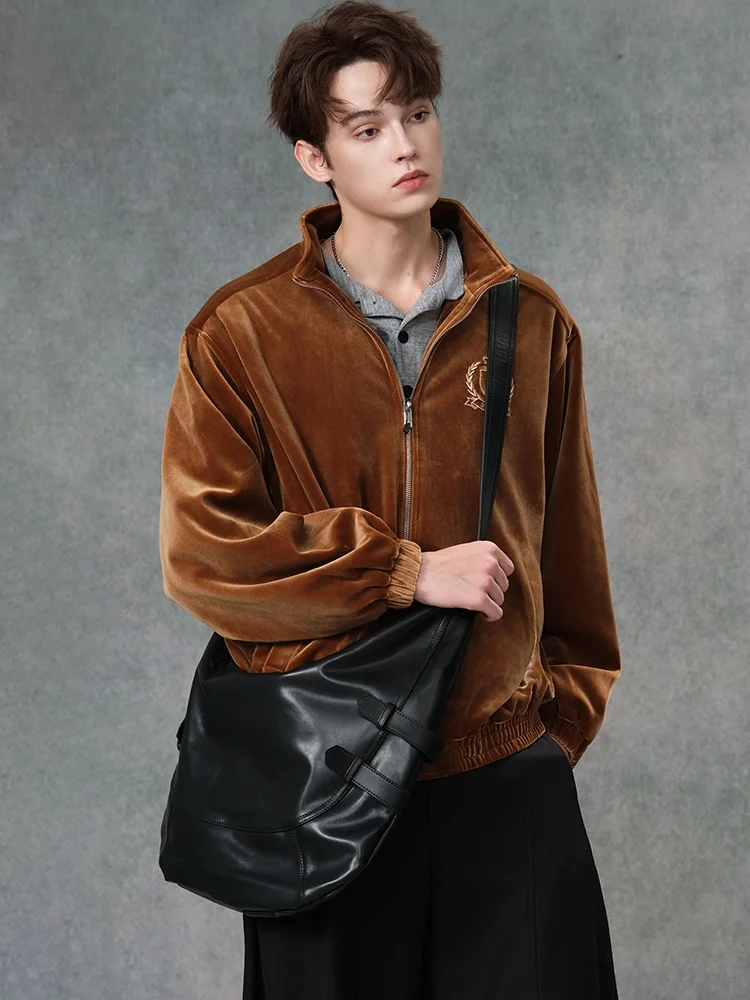 

2026 New Free Style Genuine Leather Dumpling Shape Motorcycle Commuter Personalized Crossbody Bag Single Shoulder Bag