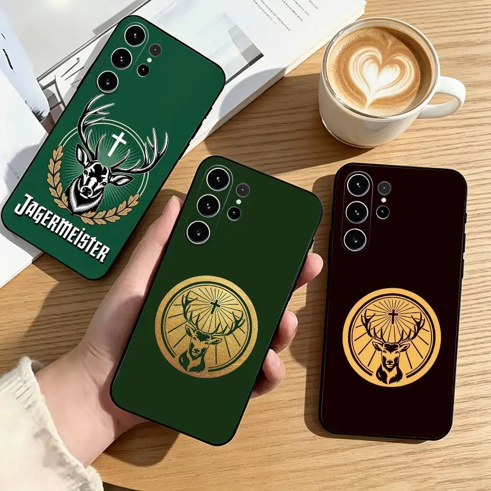 J-Jagermeister logo-O  Phone Case For Samsung S25,S24,S21,S22,S23,S30,Ultra,S20,Plus,Fe,Lite,Note,10,Black Cover Gift