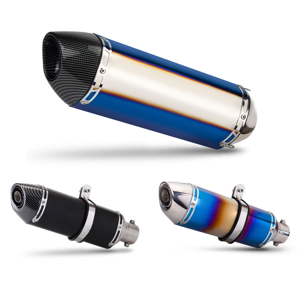 Universal 51mm Motorcycle Exhaust Muffler For MT-07 MT-09 R3 R6 Ninja 400 Z900 CBR650R GSX-R750 R1 ZX-10R S1000RR