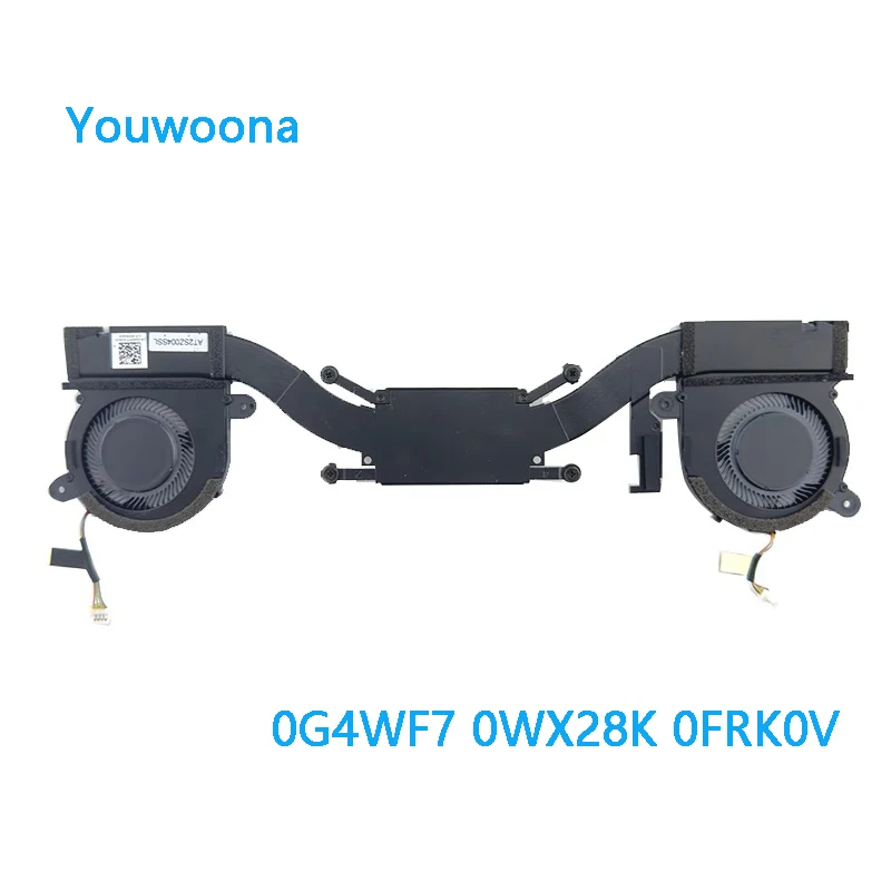 

Новый оригинальный охлаждающий вентилятор для ноутбука, процессора и графического процессора с радиатором для Dell XPS 13 9310 9300 0G4WF7 0WX28K FRK0V