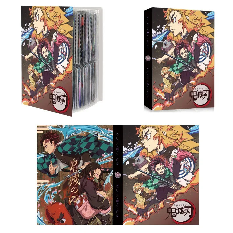 Album Demon Slayer: Kimetsu No Yaiba Cards Book Kamado Tanjirou Nezuko Agatsuma Zenitsu Binder Game Card Protector Book