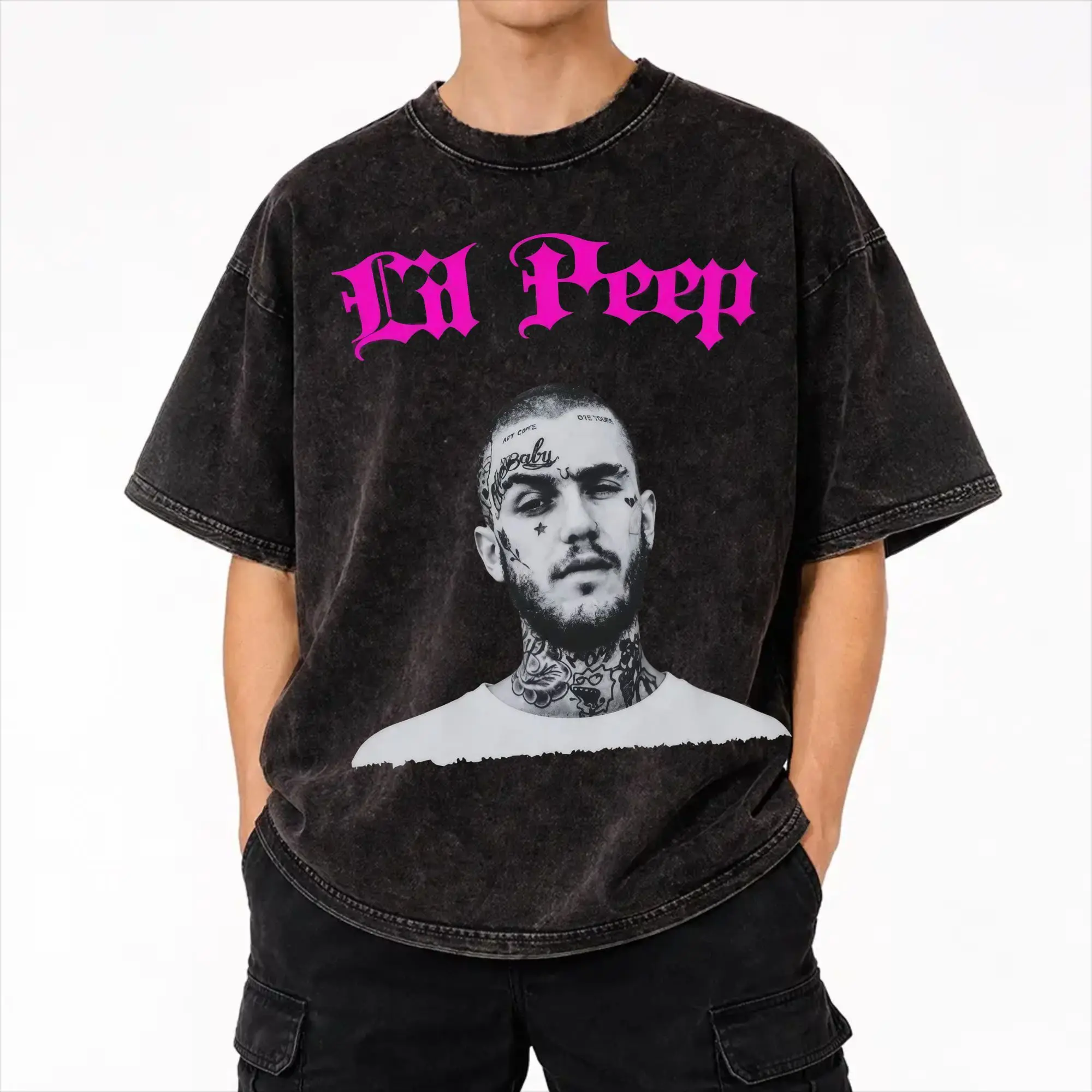 Summer  Lil Peep 30th Birthday Celebration Tour 2026 Washed Shirt Merch Harajuku T-Shirts  Men Women Tee Shirt