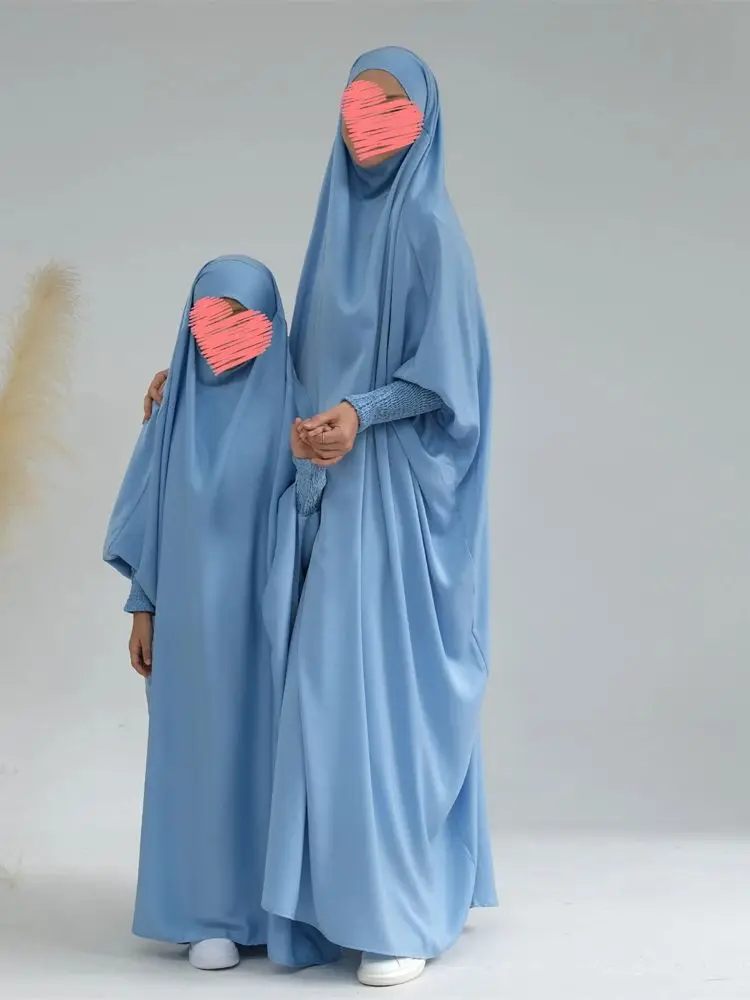 Ramadan Niqab Khimar Prayer Clothes For Women Kids Muslim Abaya Dubai Turkey Islam Dress Kebaya Kaftan Robe Femme Musulmane