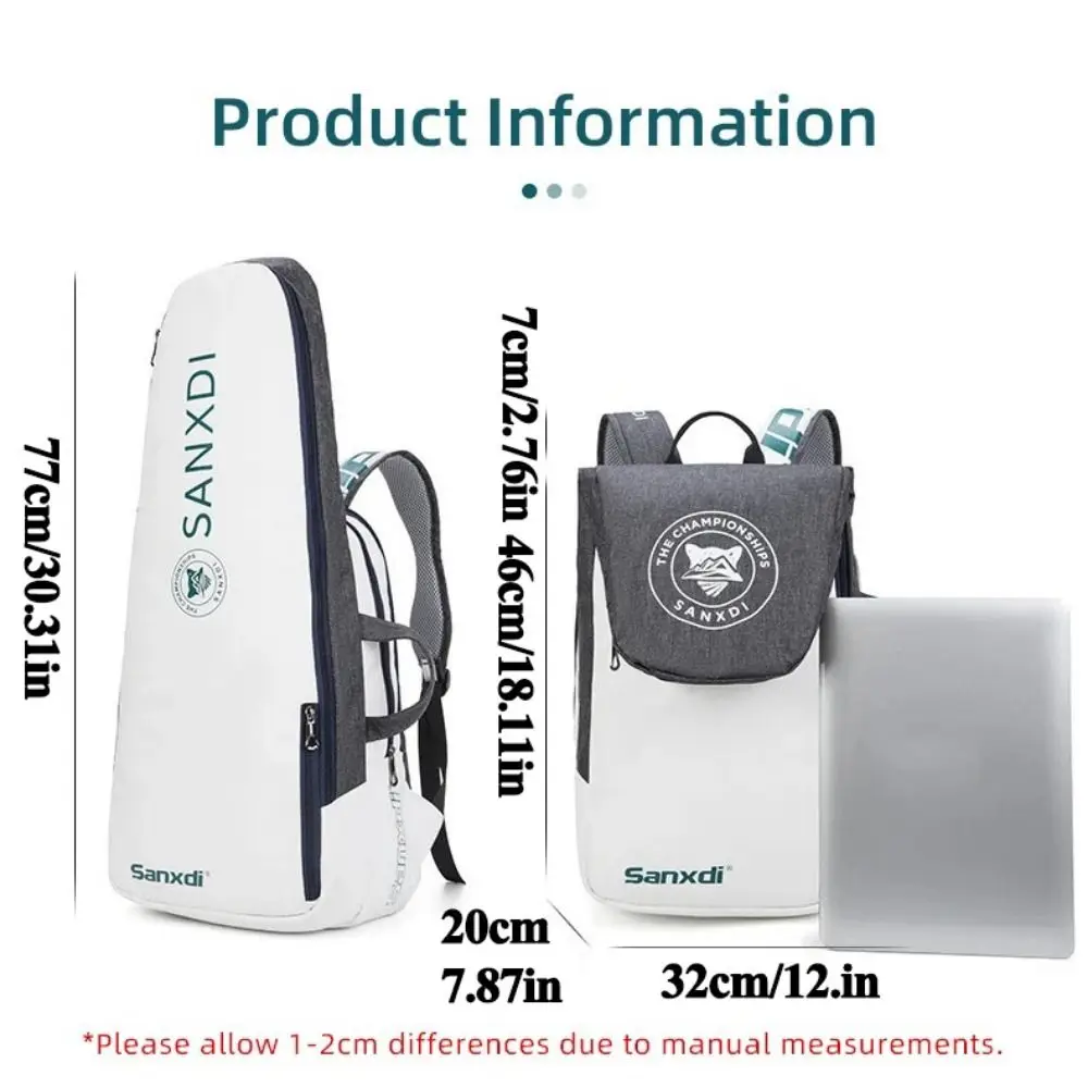 Foldable Tennis Paddle Backpack creative Large Capacity Badminton Racket Bag Handheld Waterproof Tennis Bag Pickleball - Image 6