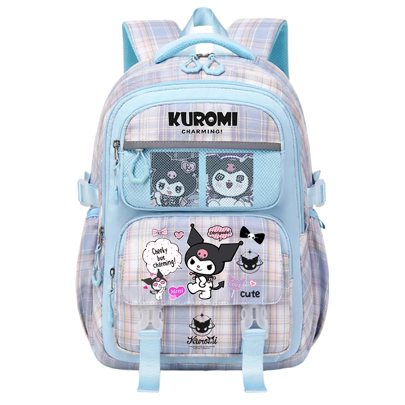 2024 new Sanrio Kuromi School Bag Girls School backpack teenagers grade 1-6 school backpack to reduce the burden of 38 sets