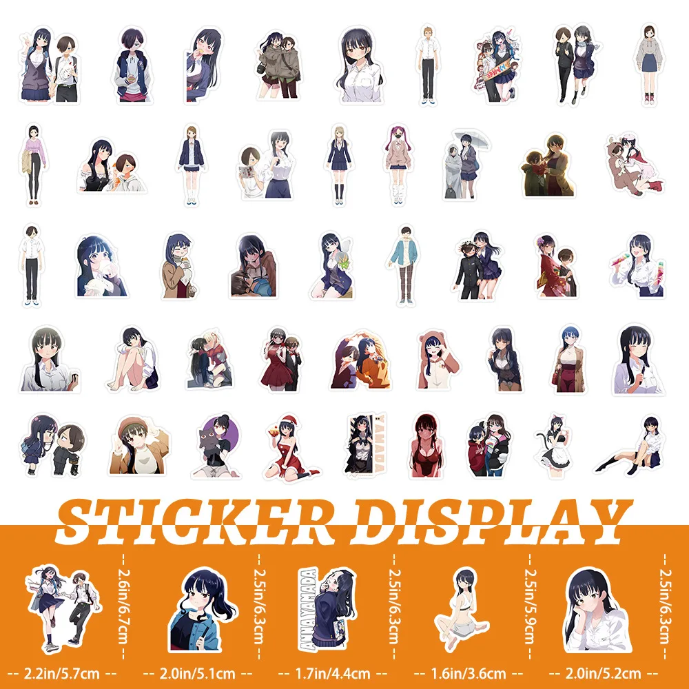 

10/30/50PCS Cartoon Anime The Dangers in My Heart Personal Decorative Graffiti Stickers DIY Skateboard Luggage Phone Case Decals