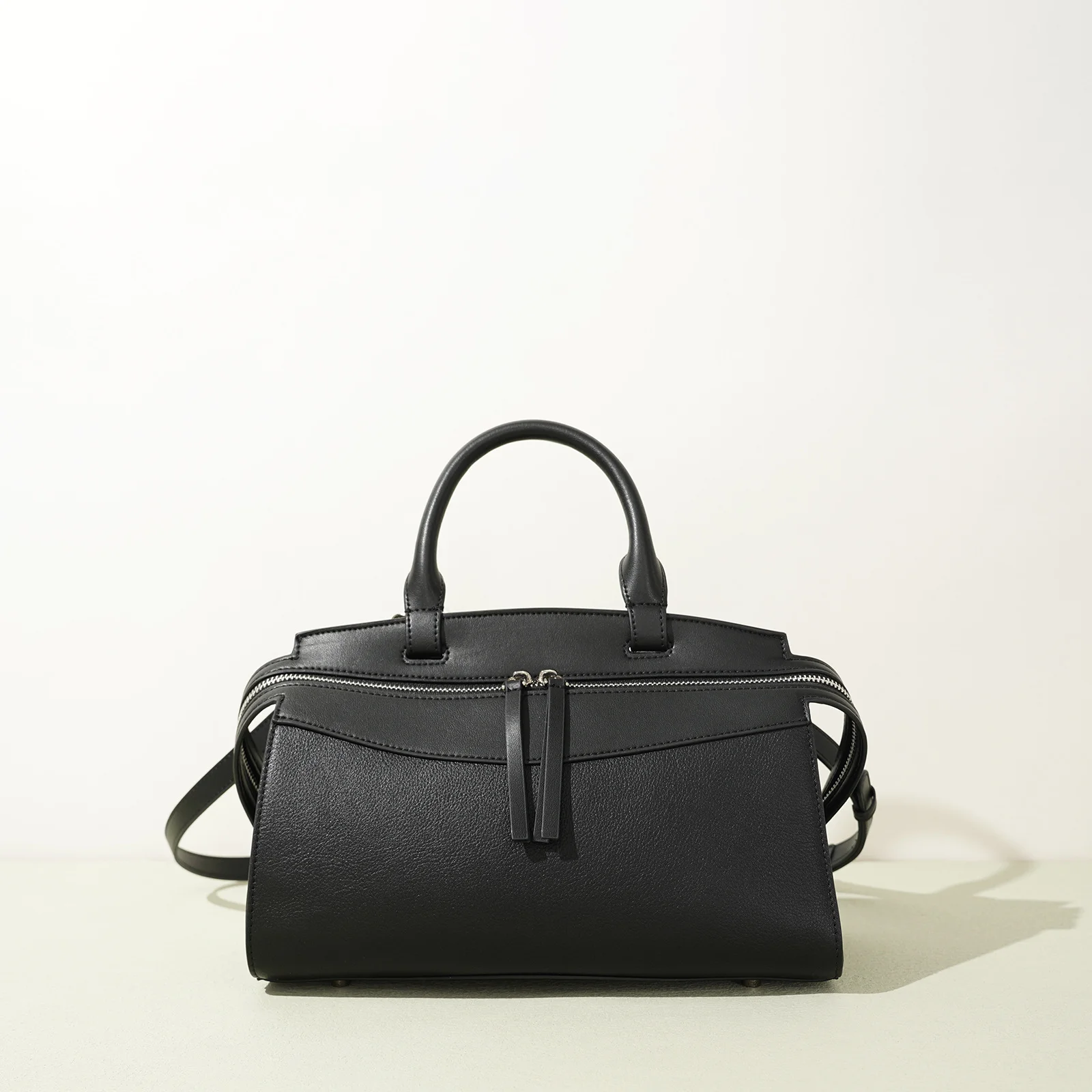 Bolso de hombro de estilo perezoso coreano, bolso de bolos de piel de vaca, bandolera cruzada informal Retro de gran capacidad, primavera 2026