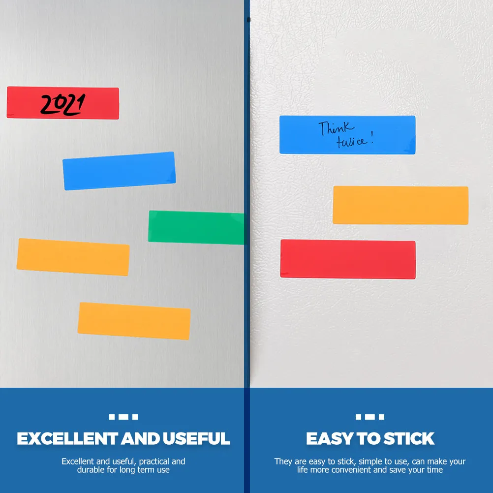 

60Pcs Magnetic Name Tags Dry Erase Magnetic Labels Reusable Write on Magnets Sticker Classroom Office Kitchen Bright Color