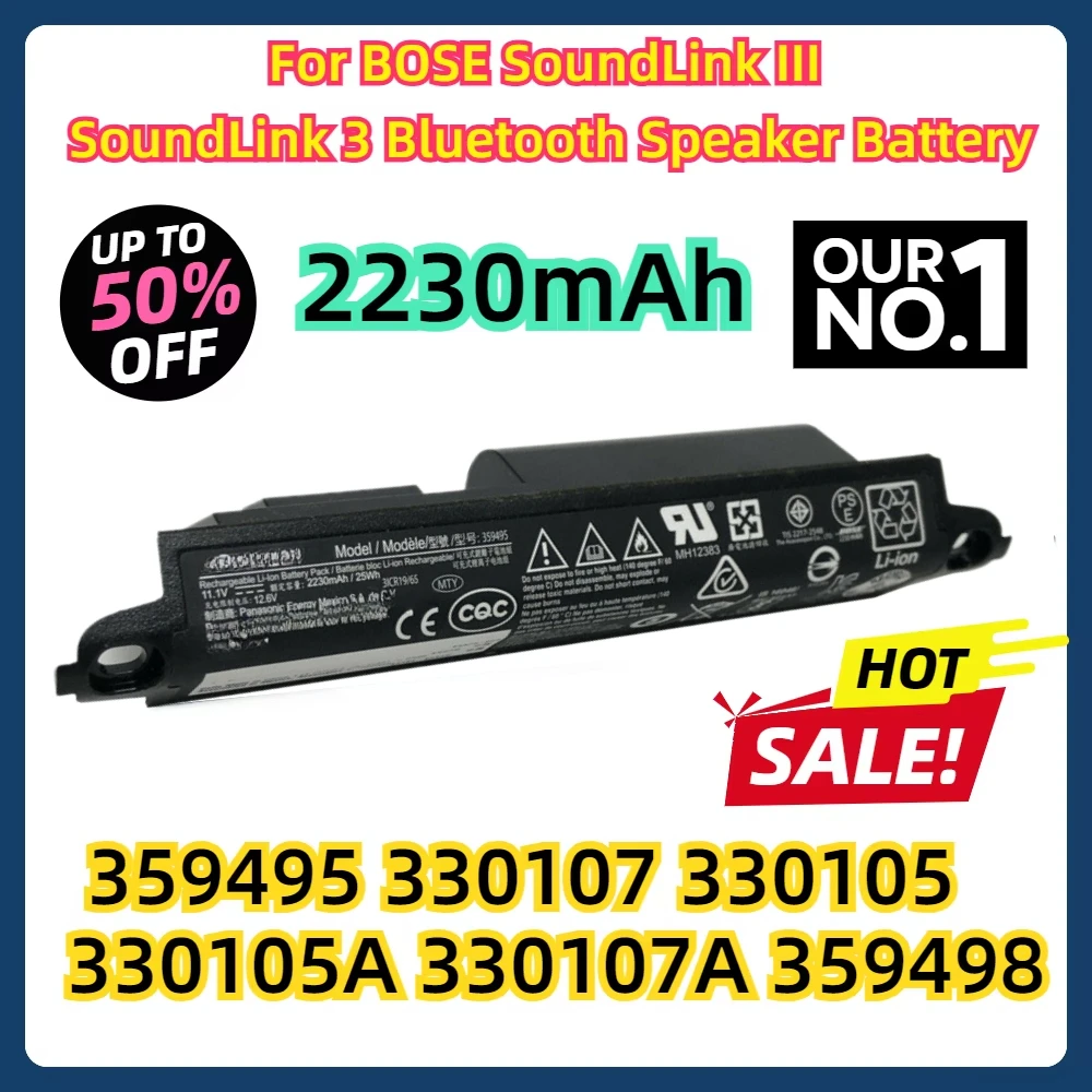 For BOSE SoundLink III SoundLink 3 Bluetooth Speaker Battery 359495 330107 330105 330105A 330107A 359498