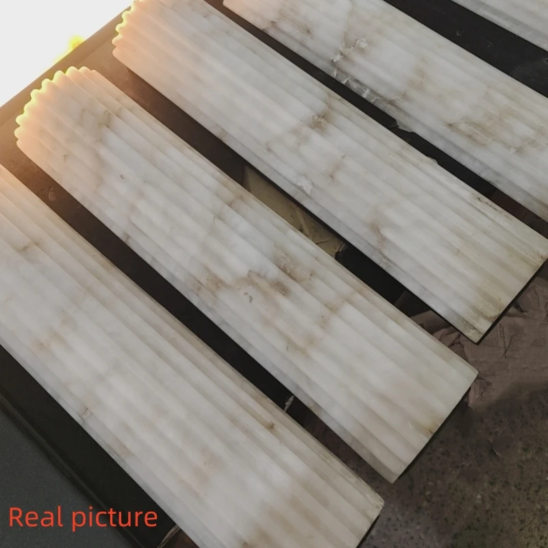 Creative Real Marble LED Wall Lamp Art Deco Room Decoration Sconce Parlor Restaurant Hotel Bathroom Stone Lighting