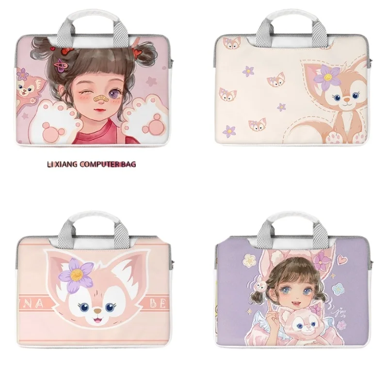 

Disney Animation Stitch Lina Belle 12 13 14 15 16 Inch Laptop Bag Tablet Protective Case for Macbook Apple Dell HP Student Gift