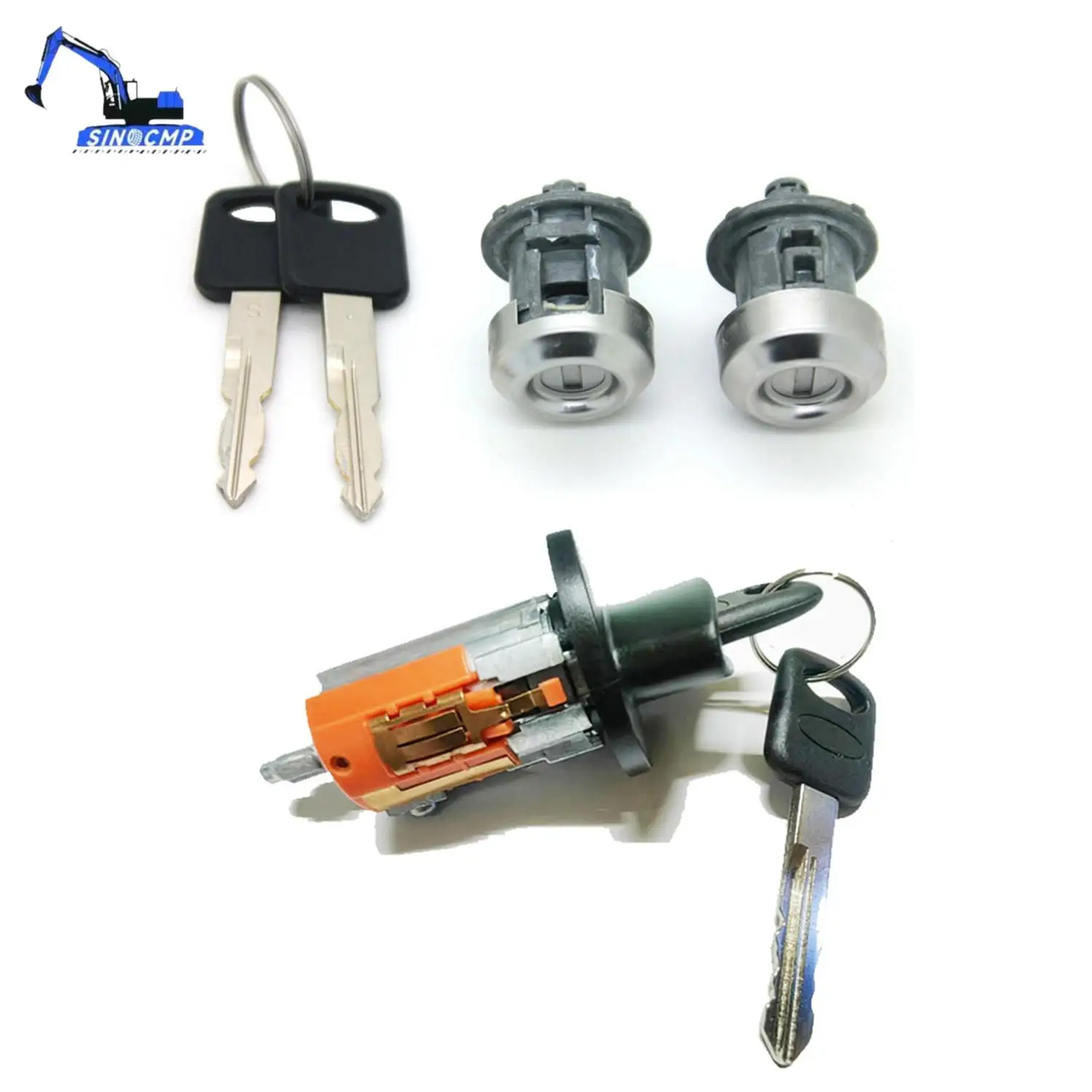 

1 комплект цилиндра замка зажигания + 2 цилиндра дверного замка с 2 ключами для Ford F-250 Super Duty 2005-2007, замена 707624 703362