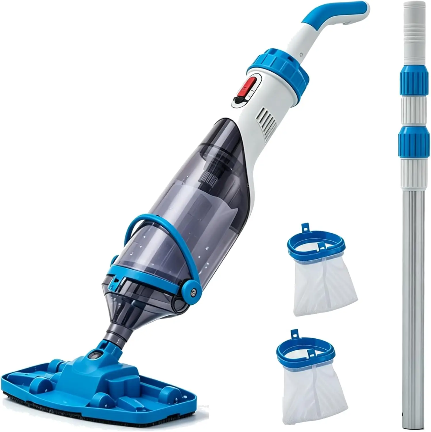 Cordless Pool Vacuum with Telescopic Pole and Filters
