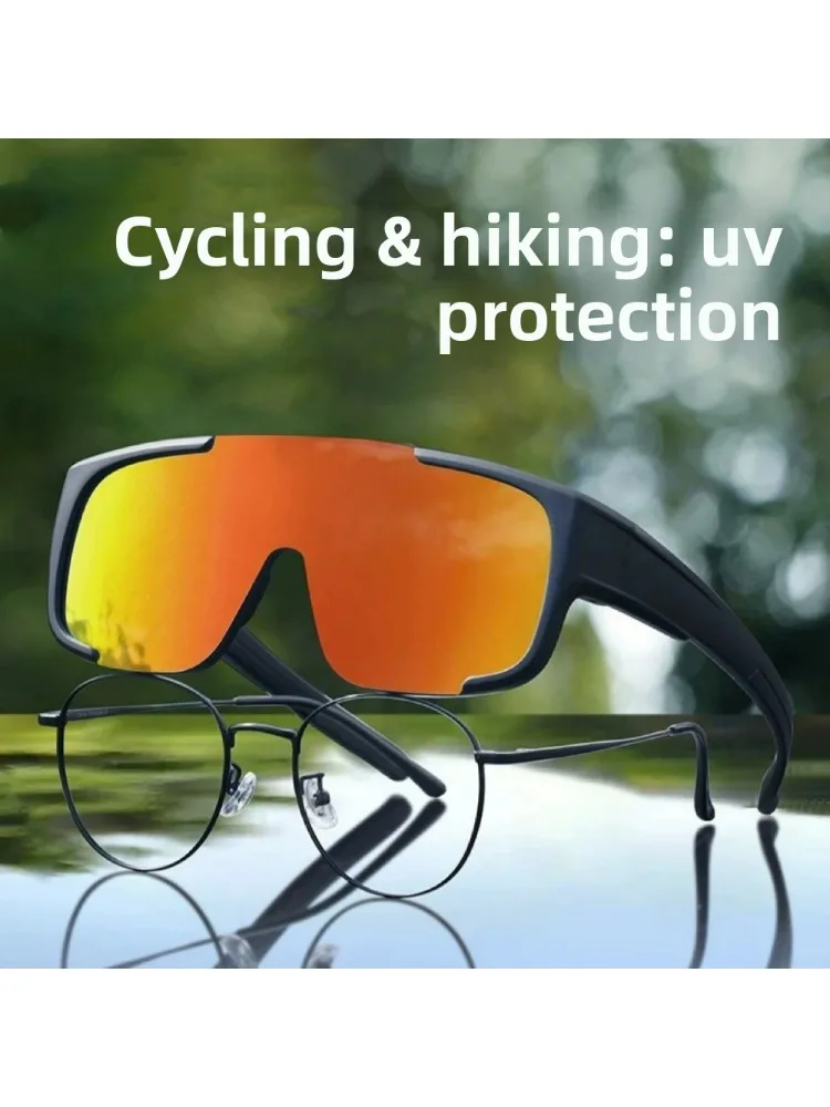 AliExpress NONE Myopia-Friendly Outdoor Cycling Sunglasses Polarized Oversleeve Goggles for Biking & Mountaineering Windproof Sports Eyewear