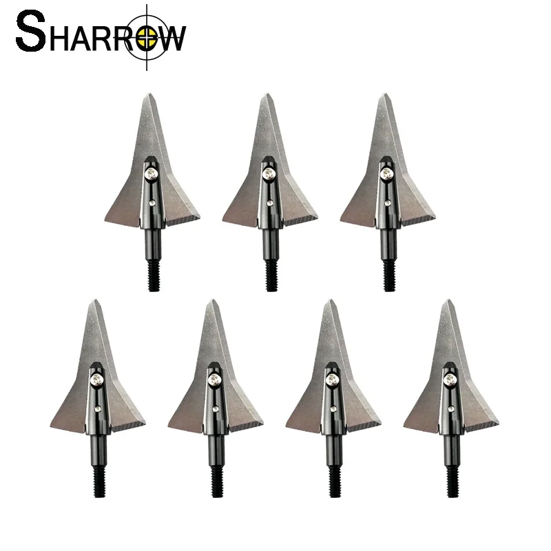 12pcs 126 Grains Archery Hunting Arrowhead Broadheads Aluminum Alloy Arrow Points for Recurve Compound Bow Shooting Accessories