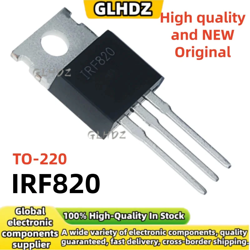 High quality and NEW TO-220 10-30UNITS IRF820 MOS Field Effect Transistor in stock