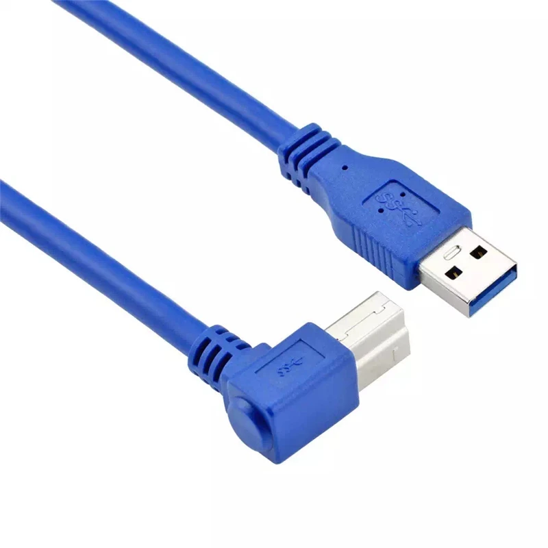 USB 3.0 A Male to Right 90 degree Angle USB3.0 Type B Male Cable AM/BM High Speed Printer Cable 0.3m/0.6m/1m/1.8m/3m