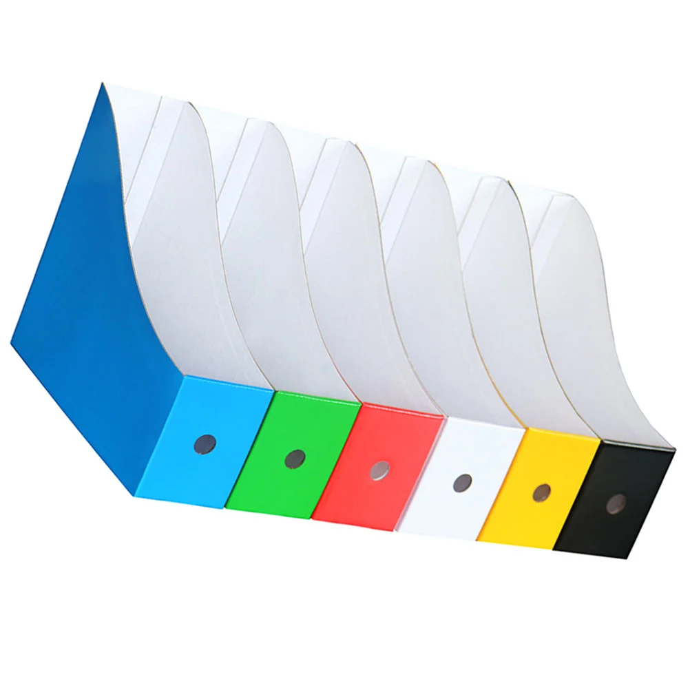 6 Pcs Color Document Holder File Storage Desktop Organizer Magazine Rack Office Book Shelf Student Use