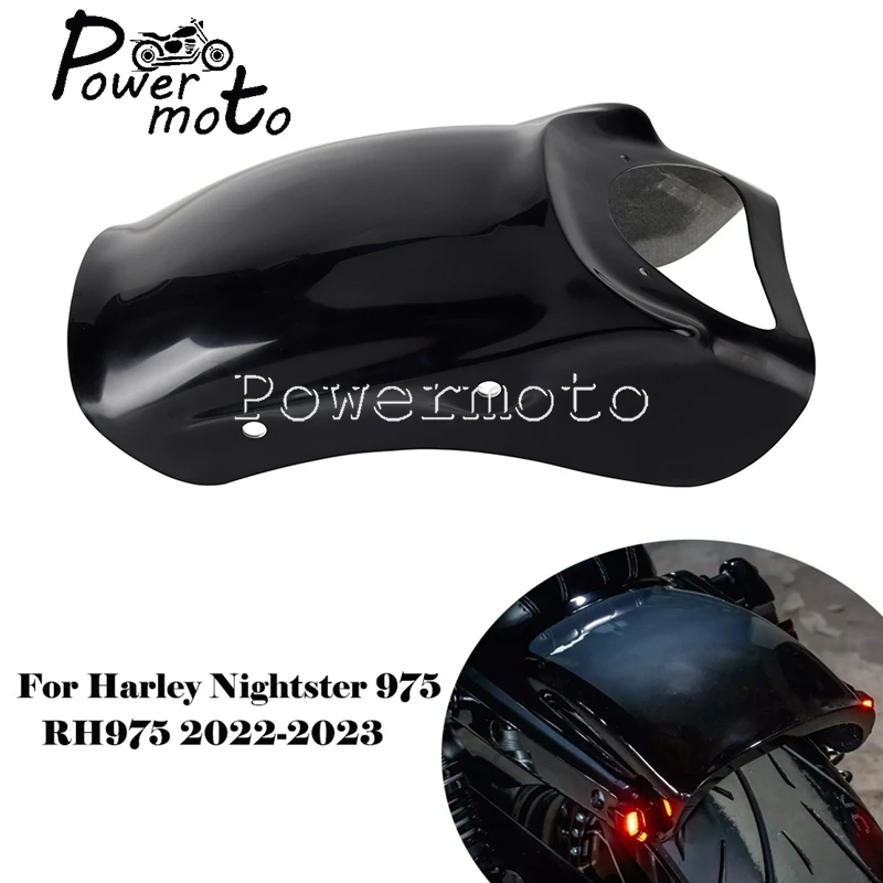 

Black Motorcycle Accessories Rear Fender Fiberglass Mudguard Wheel Fender Cover Guard For Harley Nightster 975 RH975 2022-2023