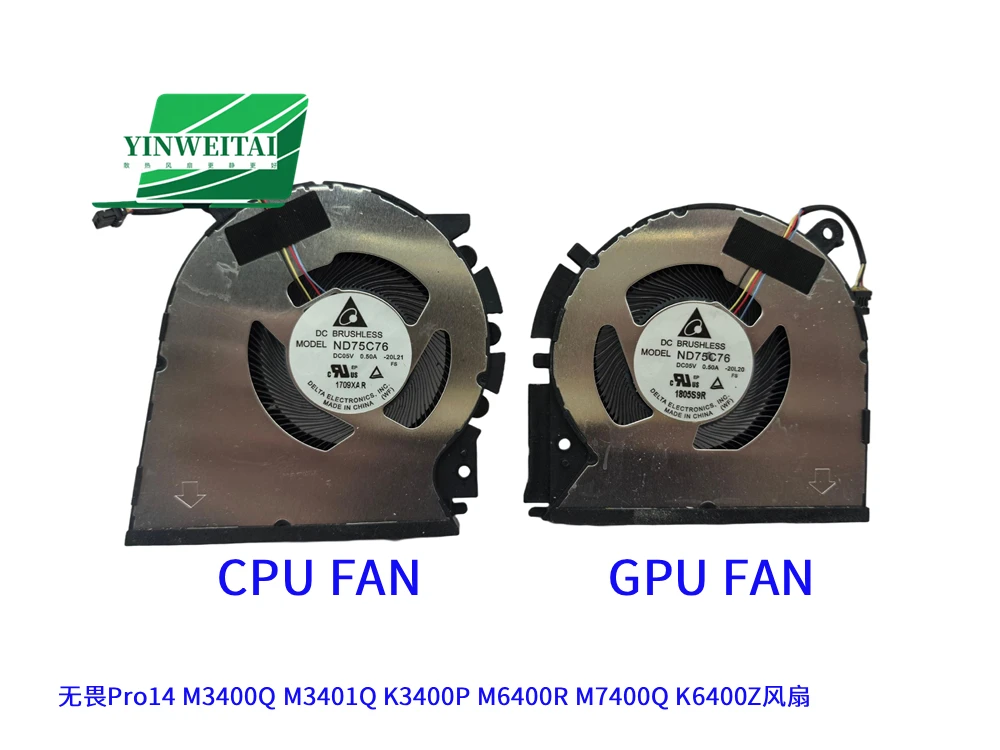 Fan for Asus Vivobook Pro 14 M3401Q K3400P M3400QA M7400Q M7400QE X7400PC ND75C76-20L23 DFS5K12605384G FN22 DFS5K 12114262G FN2J