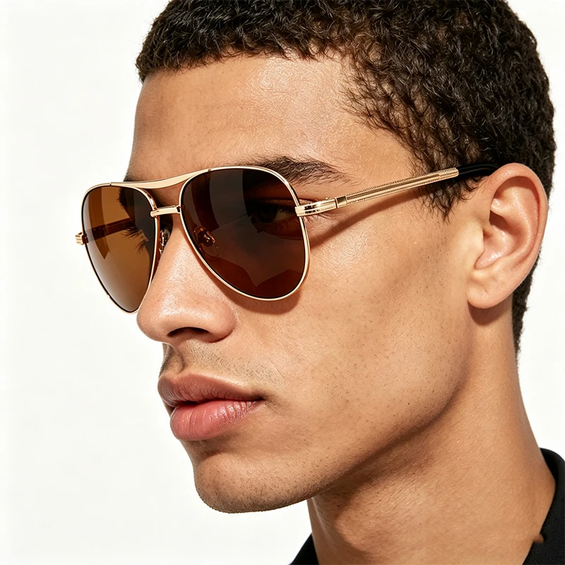 Double Beam Aviation Polarized Sunglasses Men Women Brand Luxury Design Driving Fishing Male Female Sun Glasses UV400 Eyewear