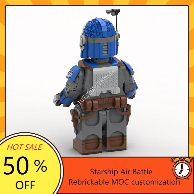 MOC Space Battle Series Bo Katan Kryze megafigure Model Aangepaste puzzel Technologie DIY Creatieve montage Speelgoed Kindergeschenken