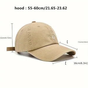 Carta lavada bordada beisebol feminino grande circunferência da cabeça mostrar rosto pouco selvagem viagem esportes chapéu masculino boné de beisebol maré 10 principais vendas bone com aba grande - №6