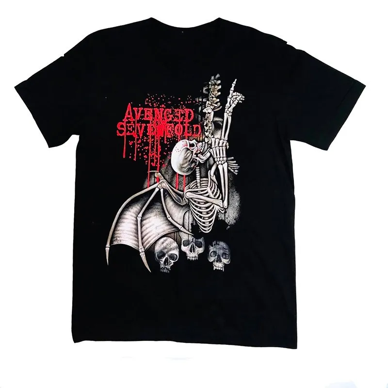 Avenged Sevenfold's Skull Demon American Retro Loose Short Sleeve Dark T-Shirt