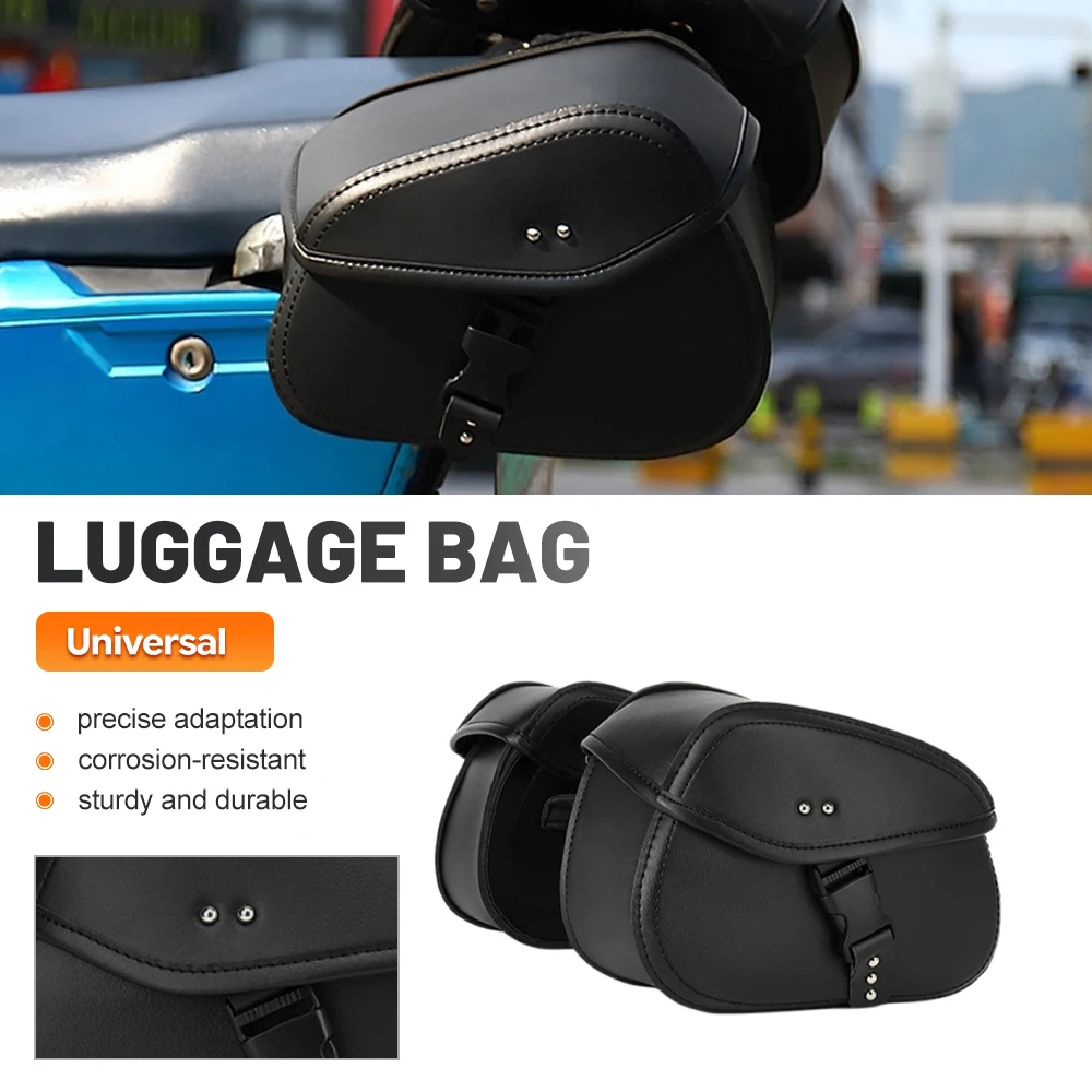 Retro Universal Waterproof Motorcycle Side Saddle Pannier Bag Moto Hanging Storage Bag Motorbike Modified Parts